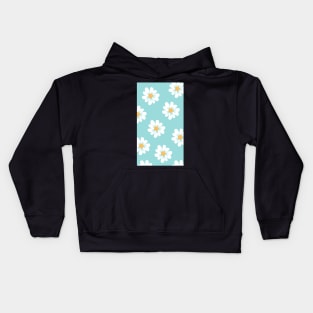 Mint Green Daisy Design Kids Hoodie